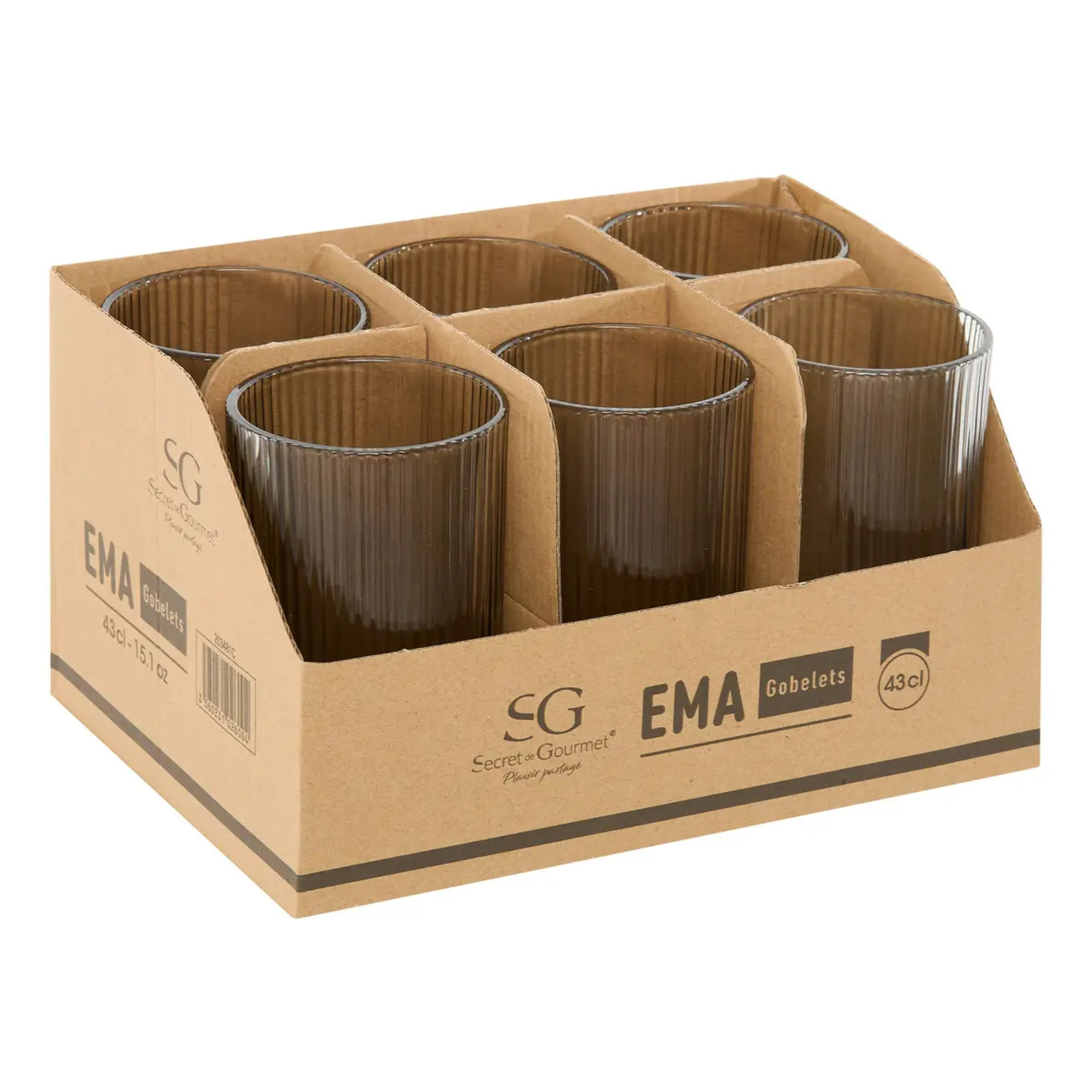 Gobelet Ema bleu D7,9xH12,8cm