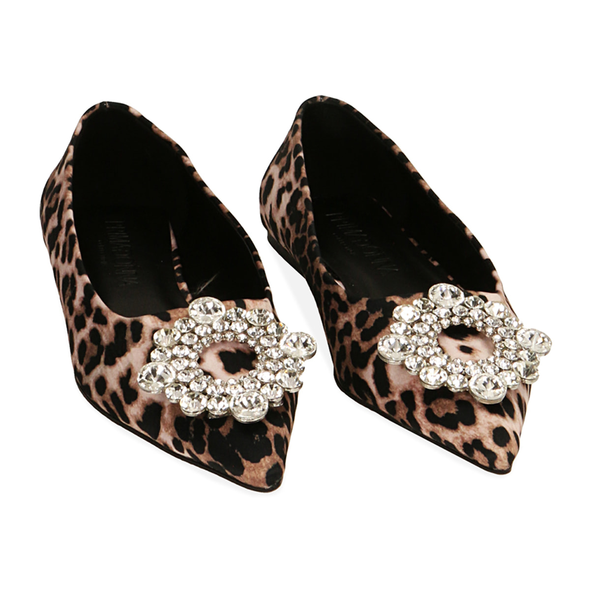 Ballerine leopard in raso