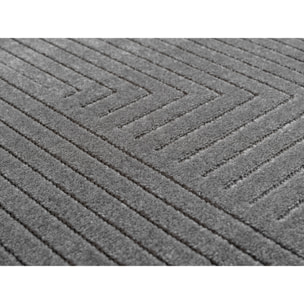 ALVORA - Tapis intérieur/extérieur gris à motif graphique
