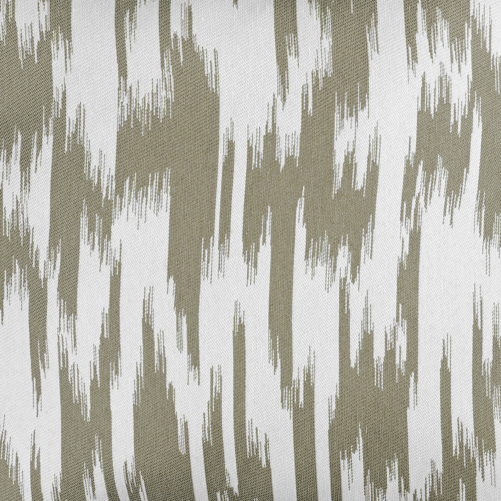 Tissu jacquard motif ikat - Kaki