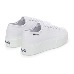 Superga - Scarpe da donna Donna Bianco - 3790 PLATFORM VEGAN TUMBLED MATERIAL LEGGERA