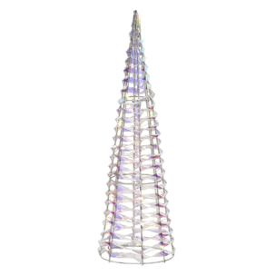 árbol decorativo navideño con 80 micro led de diseño retorcido h.80cm