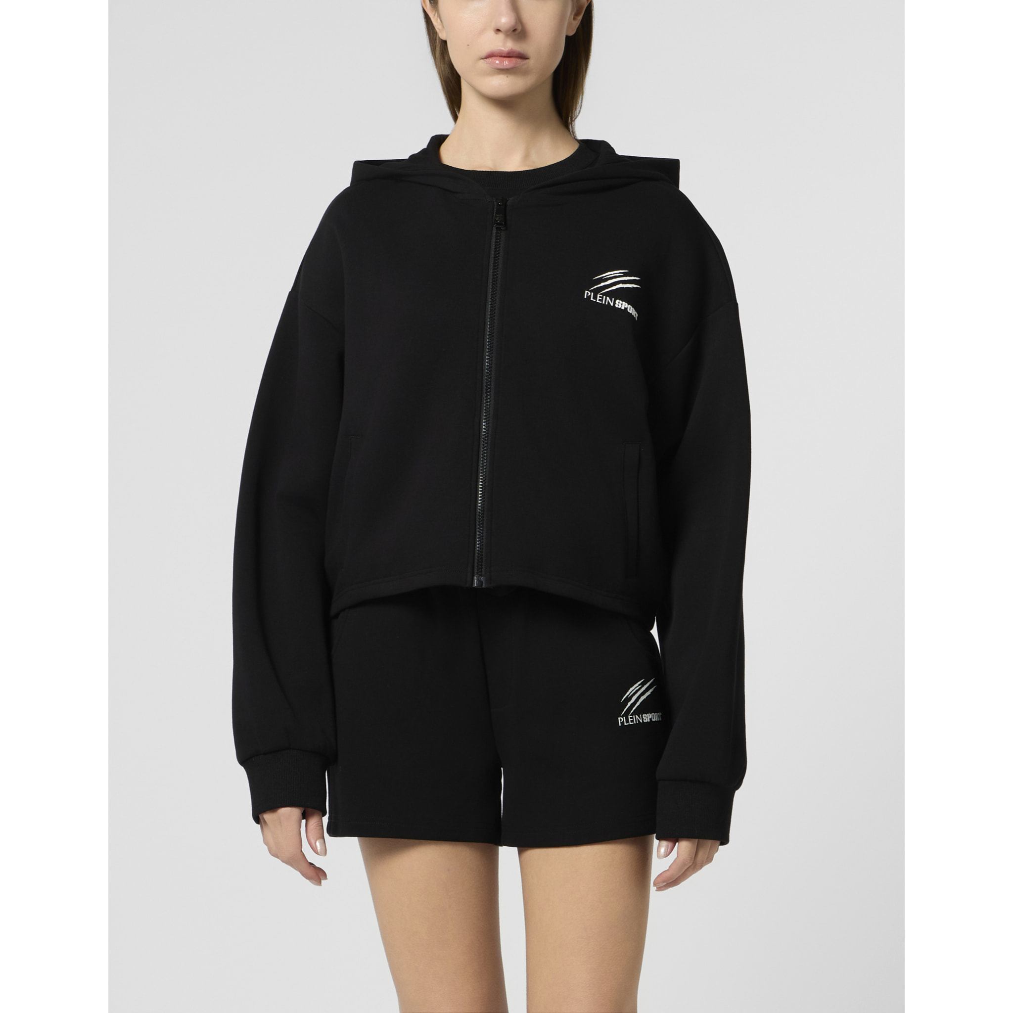 PLEIN SPORT Zip Hoodie Icon Scratch
