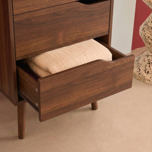 Commode chiffonnier décor bois 4 tiroirs NEPAL