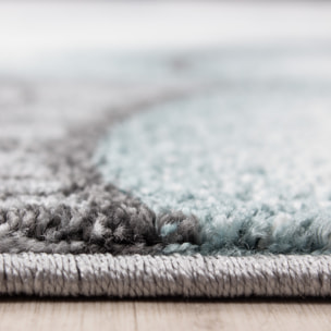 KIDS - Tapis enfant rond à motif ourson bleu - KID0580BLE