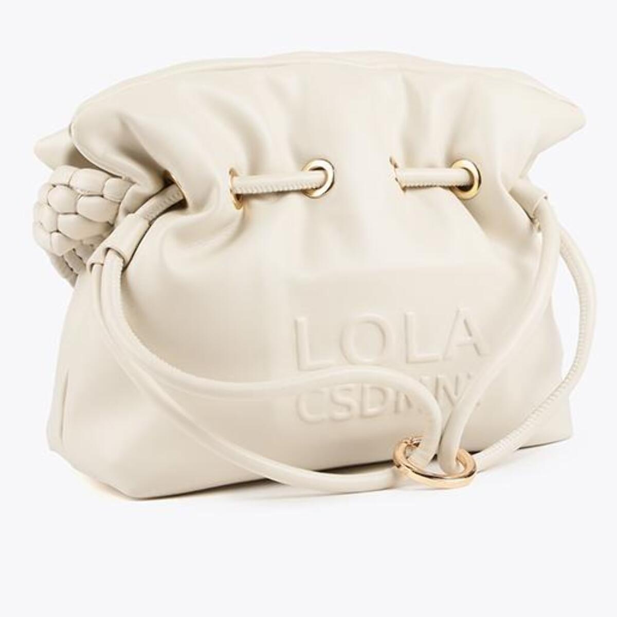 Borsa a tracolla con manico effetto pelle intrecciata