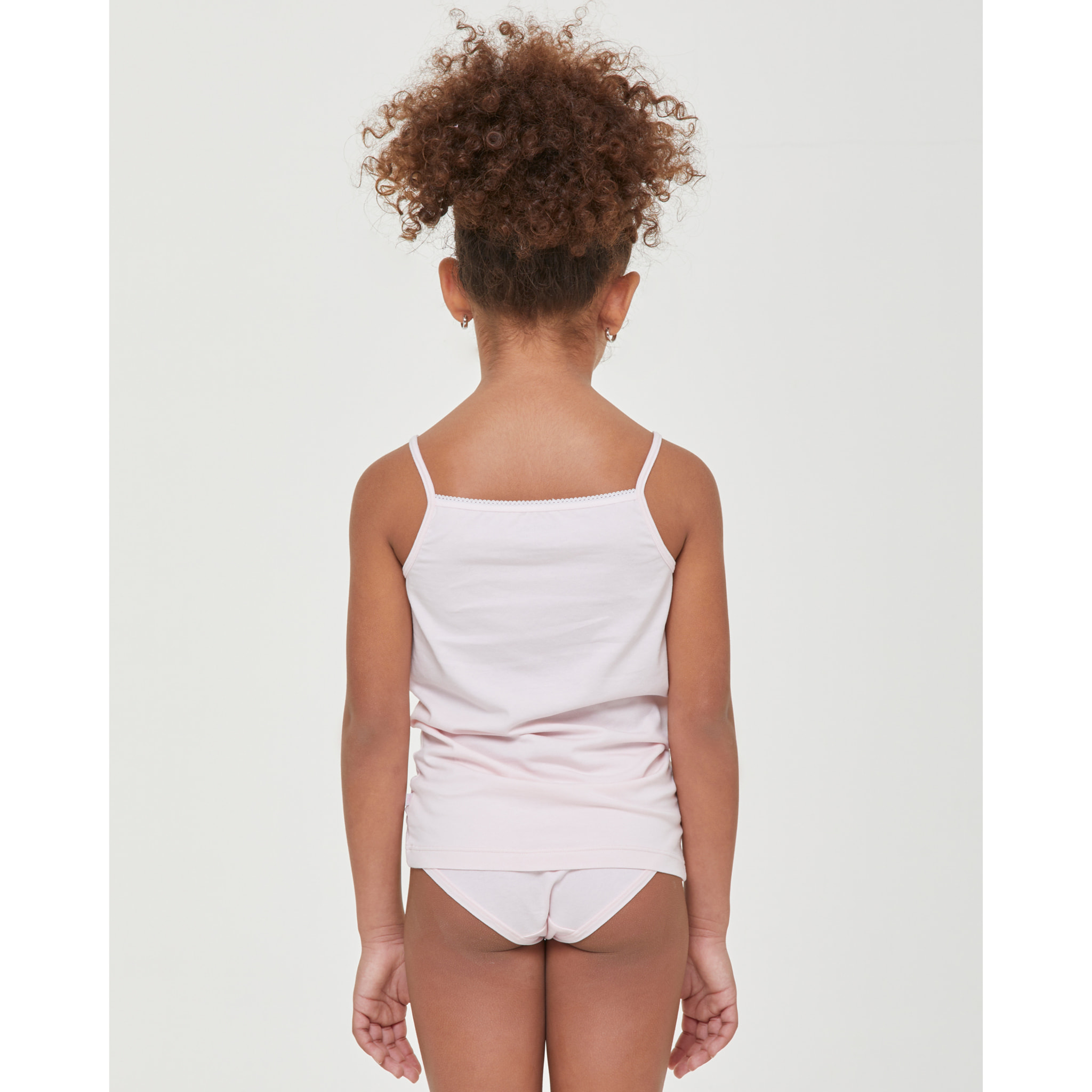 Canotta girocollo a spalla stretta bimba in cotone organico