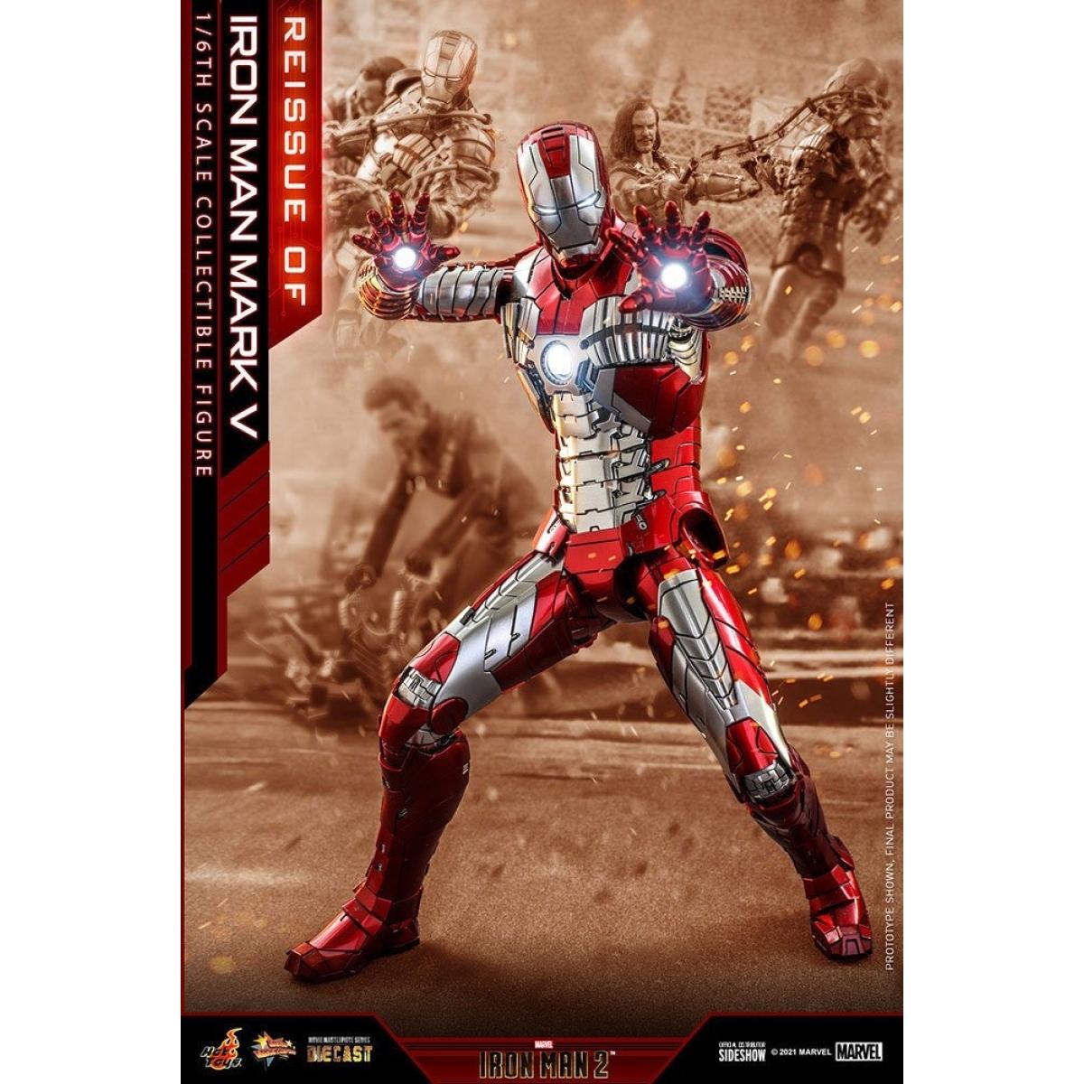 Iron Man 2 Movie Masterpiece Series Diecast Action Figura 1/6 Iron Man Mark V 32 Cm Hot Toys