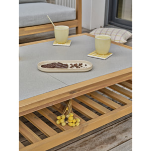 FUNA - Salon bas de jardin 5 places - Acacia