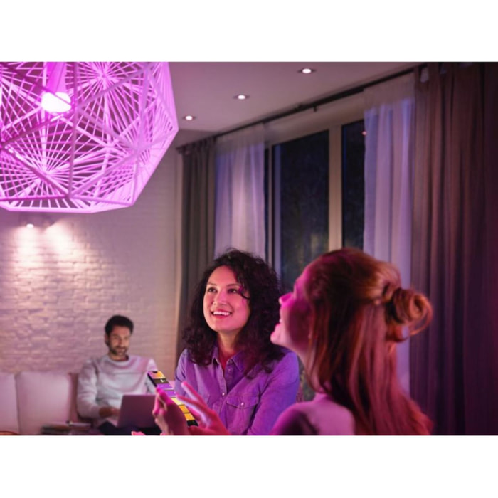 Ampoule LED connectée PHILIPS HUE W&C E27 60W x2