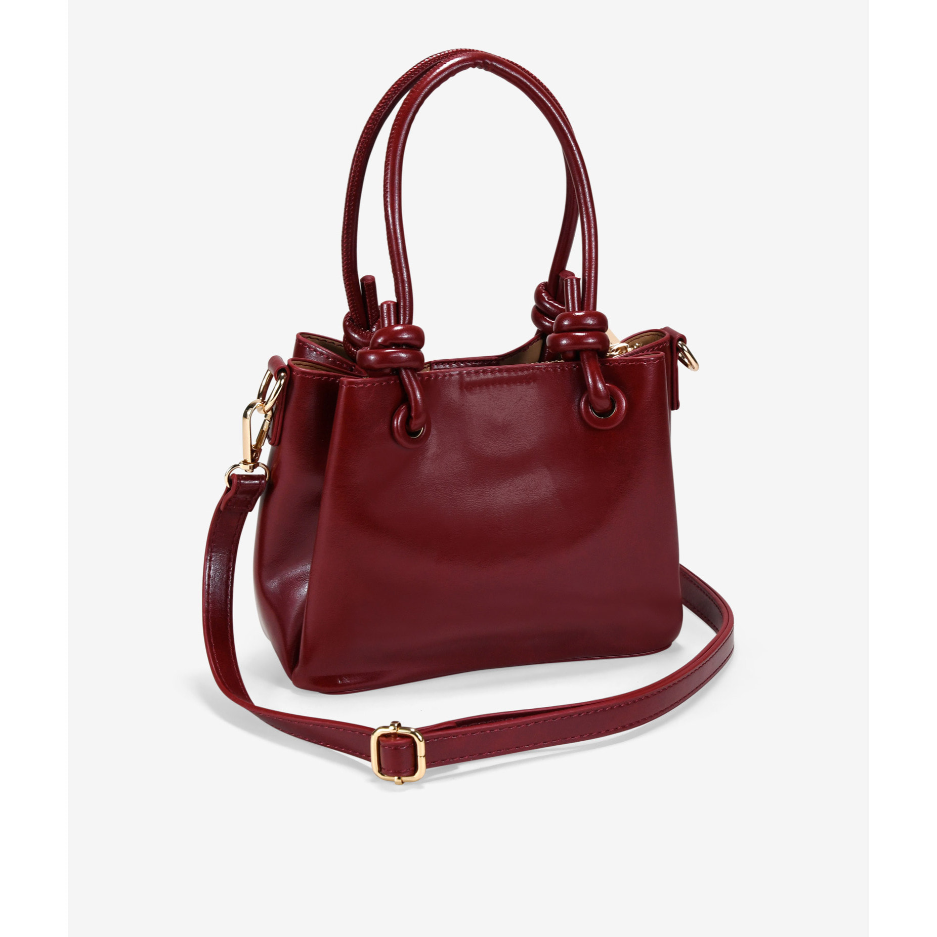 Bolso de mano rojo acharolado