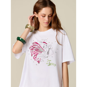 Oltre - T-shirt Winx con castoni - Bianco