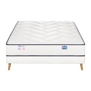 Ensemble L'EVIDENT, matelas ressorts ensachés , ferme, H23 + sommier