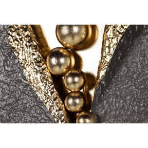 Adorno Pared Metal Dorado Negro 62x8x100 Cm