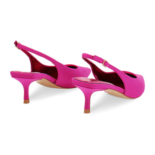 Zapato de salón fucsia tacón 5 cm