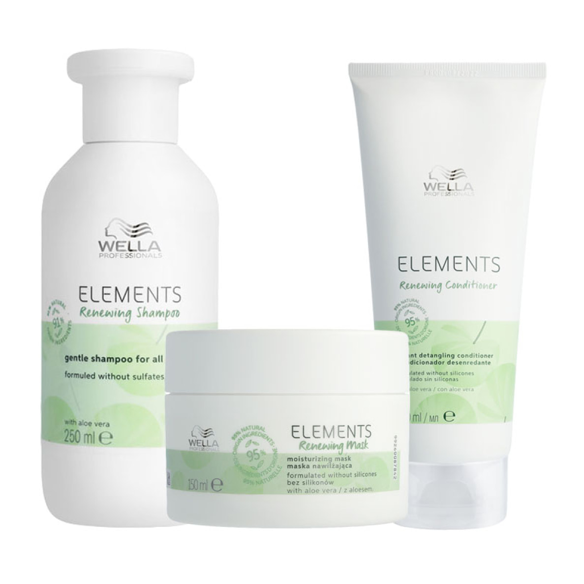 WELLA Kit Elements Renewing Shampoo 250ml + Mask + 150ml Conditioner 200ml