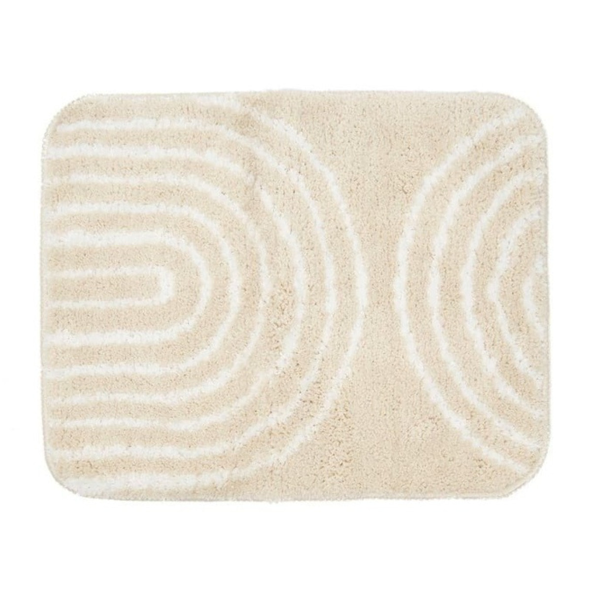 Tapis de salle de bain de 50x40 cm, lavable en machine, beige (SATDPREDWC07BE)