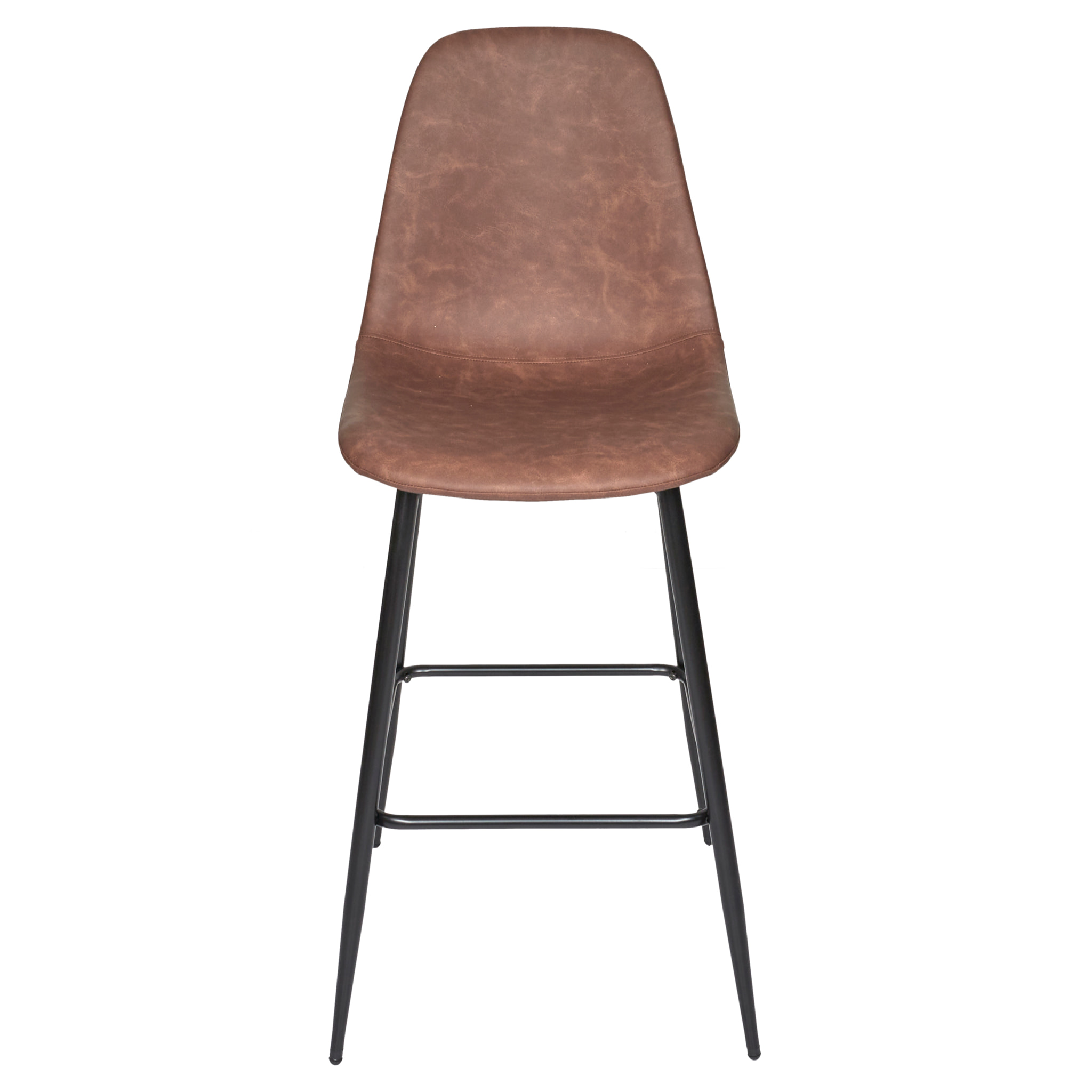 Chaise De Bar Amber Marron M2 - Lot de 2