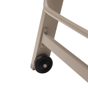 Lot de 2 bains de soleil BARBADOS en textilène taupe - aluminium taupe