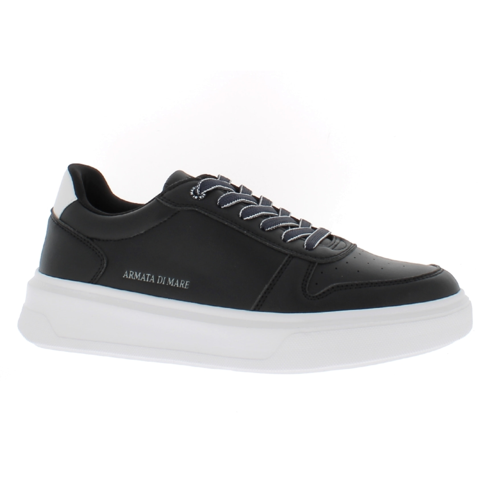 Armata di Mare Scarpe Uomo Court Maxi Sneakers Casual con Soletta Rimovibile in Memory Foam AMU S24M538 Black