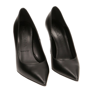 Zapatos de salón negros, tacón de 11 cm