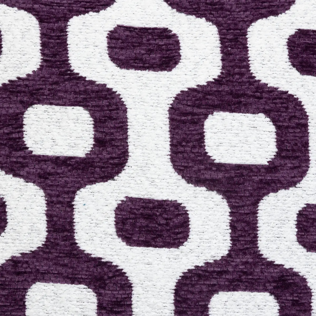 Housse de coussin Jeni chenille violet 40x40cm