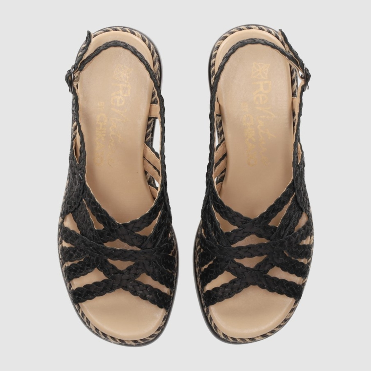 Sandalias de Piel - Negro - Tacón: 5 cm