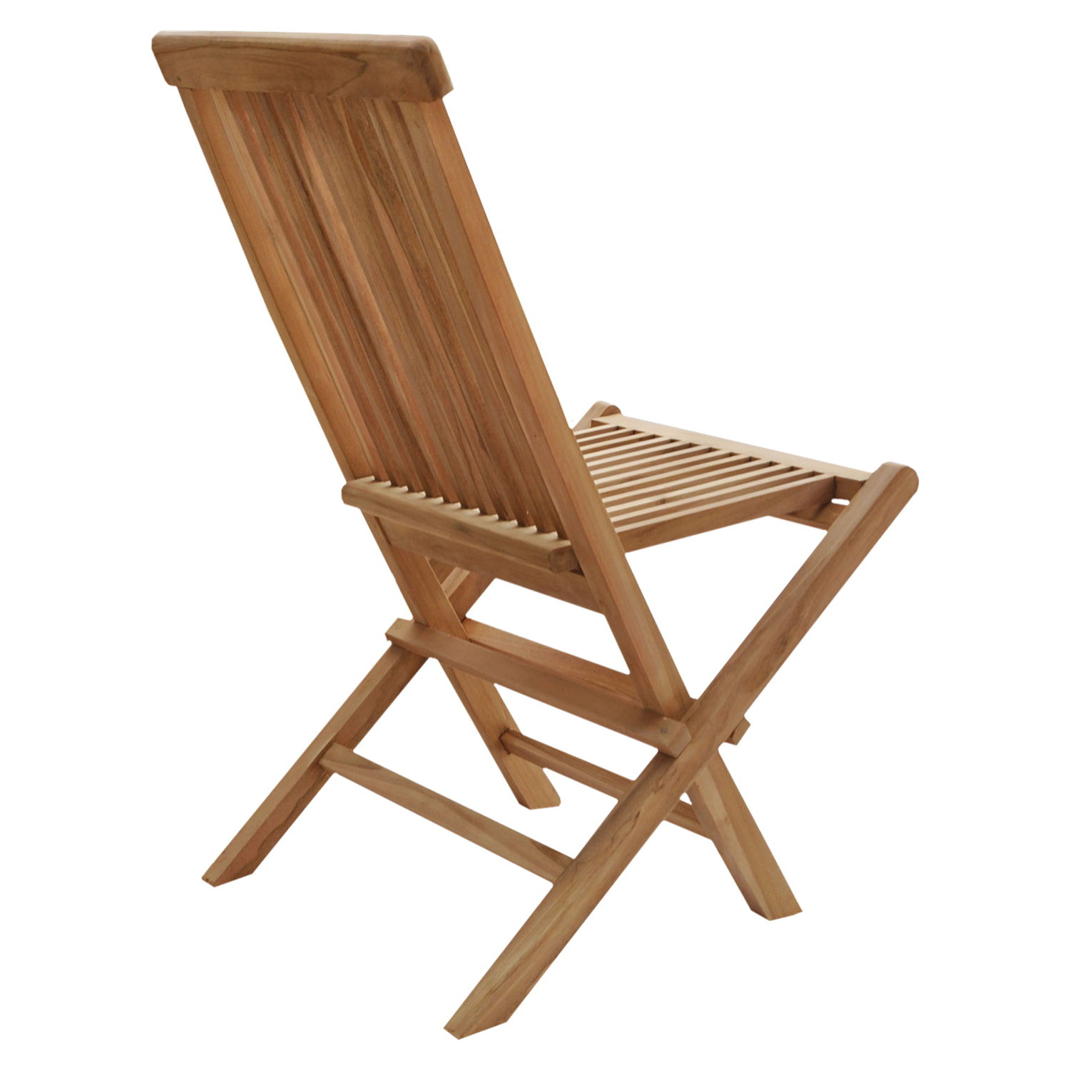 Lot de 4 chaises de jardin en teck LOMBOK