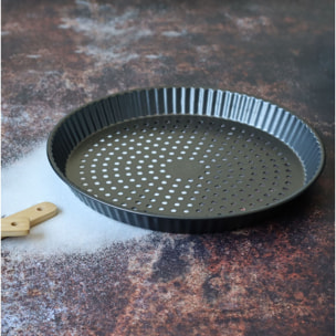 Moule à tarte perforé en acier carbone 30cm AMANDINE