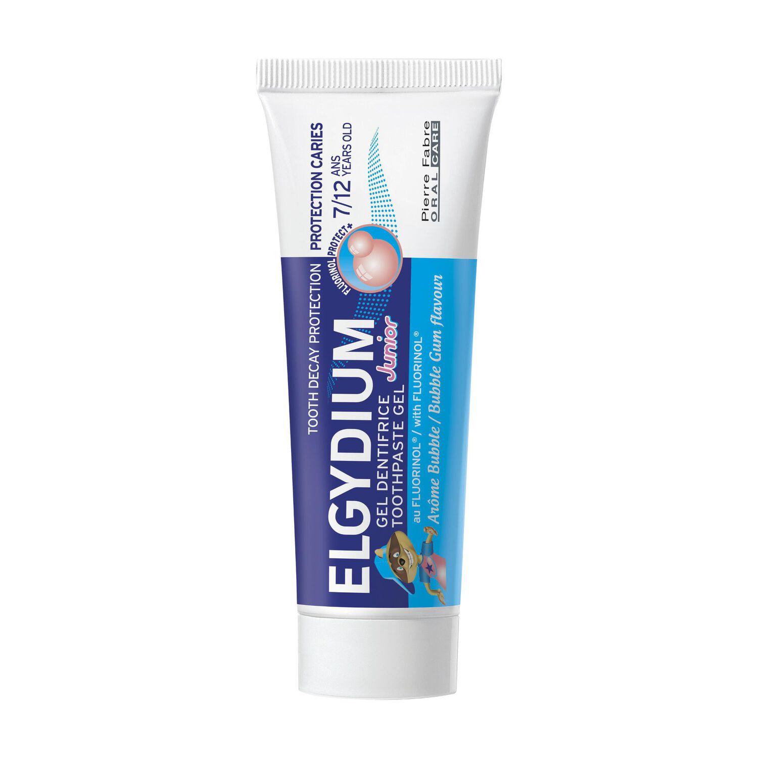 Elgydium Junior - Duo Dentifrice Enfant Arôme Bubble 7 - 12 Ans 2 x 50 ml
