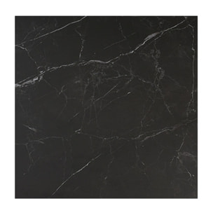 Table basse en céramique 120x60cm marbre noir pieds métal - UNIK