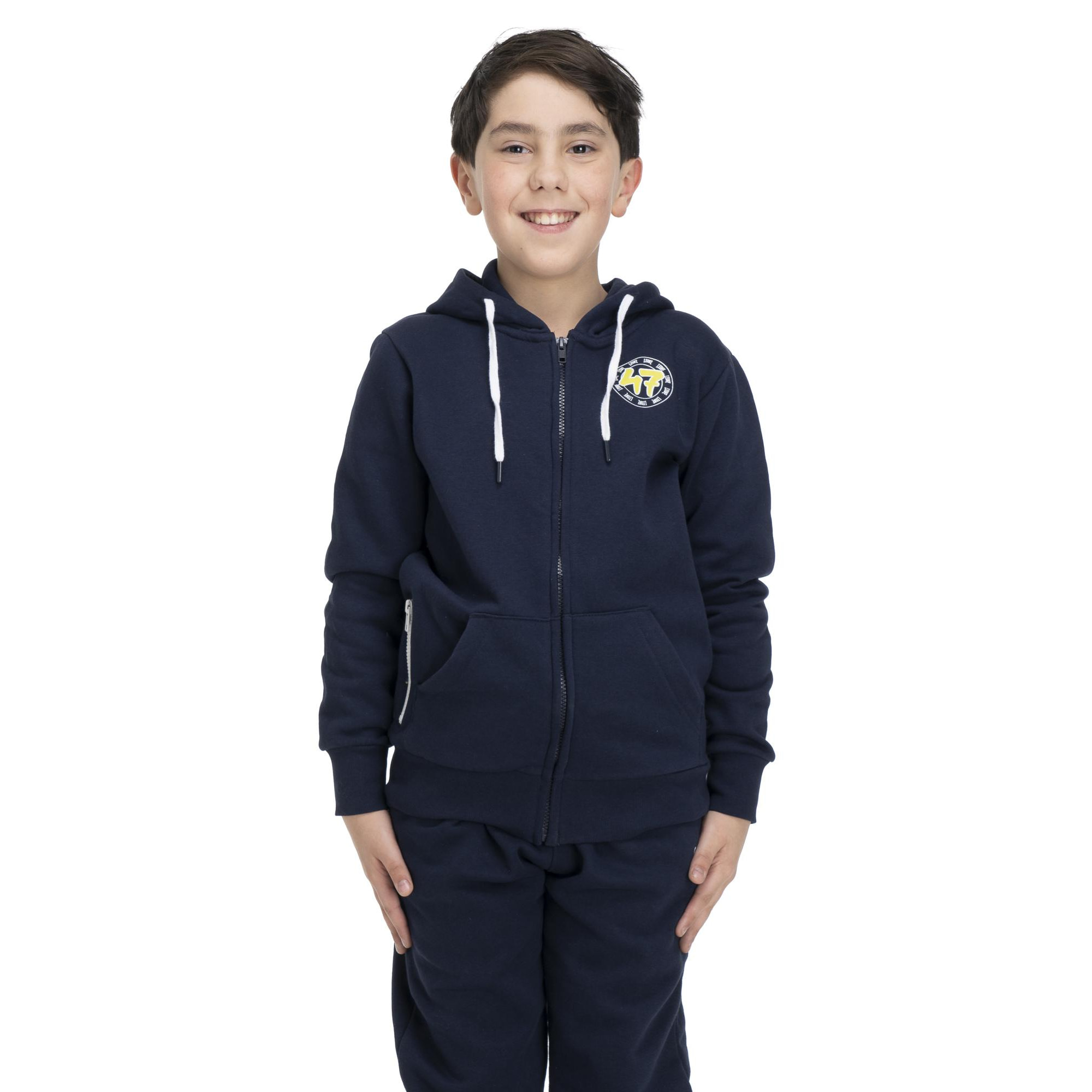 Tuta da bambino con cappuccio e full zip Basic