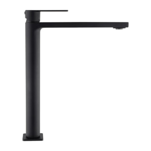 B-Way set mitigeur lavabo XL + mitigeur cuisine Ceramia Timeless acier inoxydable, douchette extractible, noir mat (SATBW185BM)