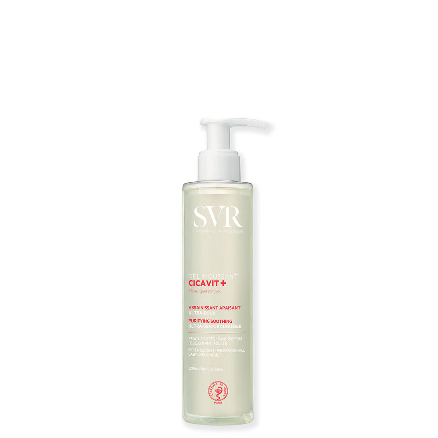 Cicavit - Gel Nettoyant Assainissant Apaisant Ultra-Doux Peaux Irritées 200 ml