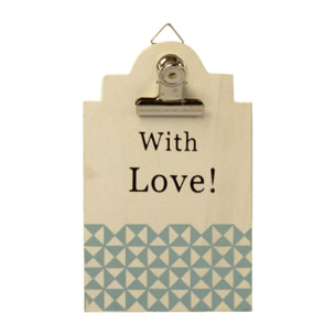 Portamemo in legno Love cm10,5x3h16