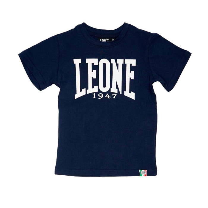 Camiseta básica de manga corta con logo grande para niño
