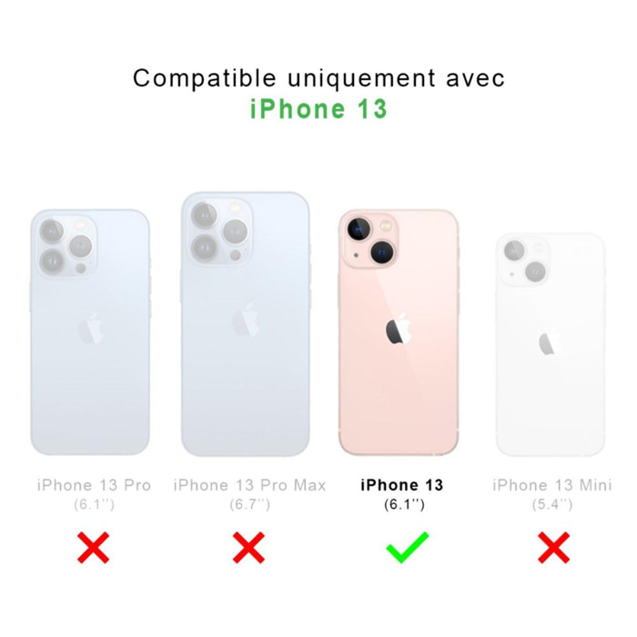 Coque iPhone 13 silicone transparente Fleurs roses ultra resistant Protection housse Motif Ecriture Tendance La Coque Francaise