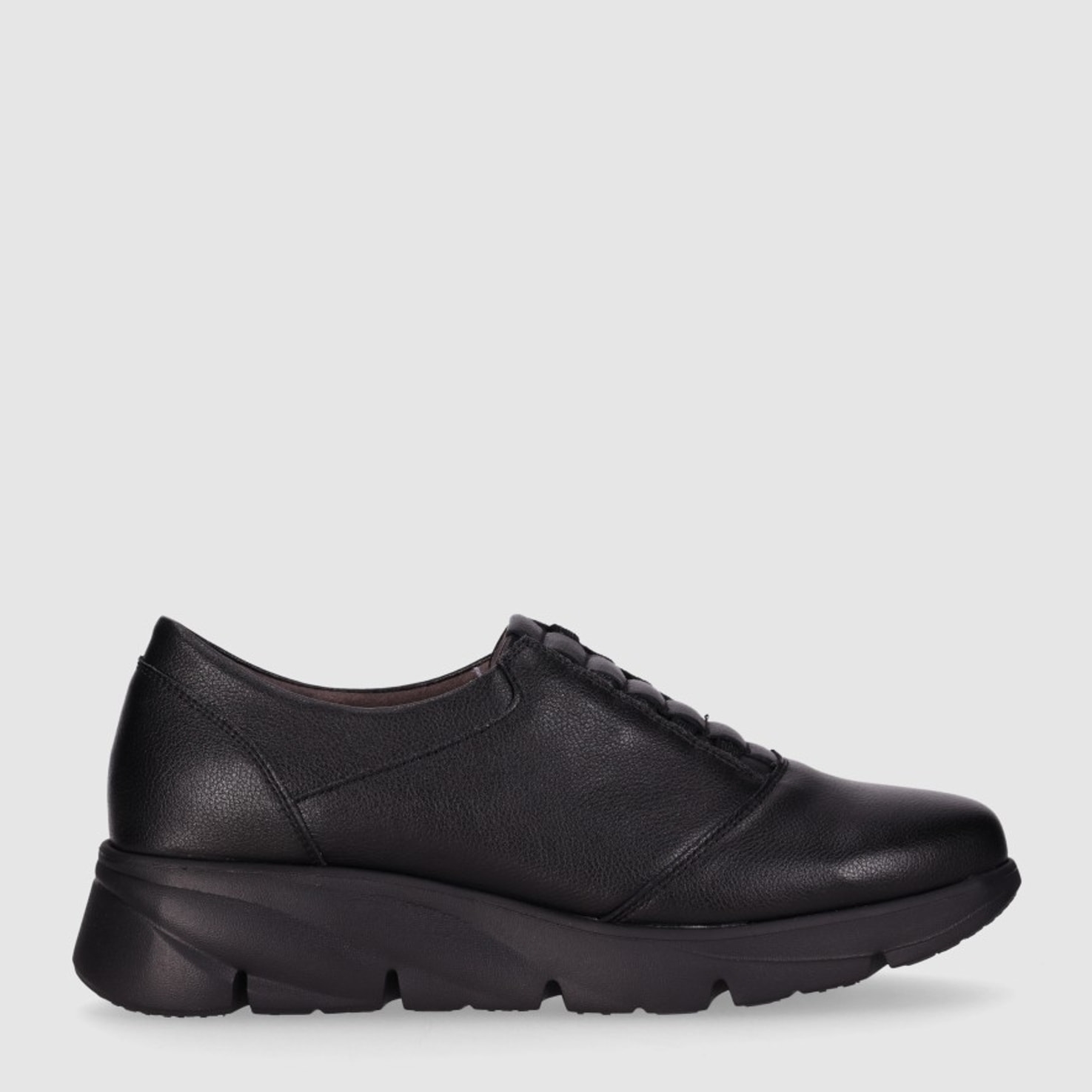 Zapatos de Piel - Negro - Tacón: 3 cm