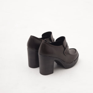 TRONCHETTO MOCASSINO TACCO TESTA DI MORO