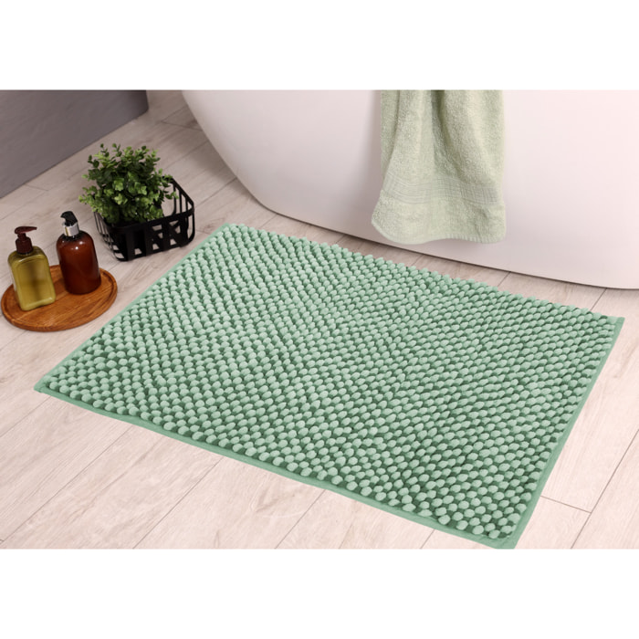 Tappeto Bagno Doccia Antiscivolo Super Assorbente Modello Dots Salvia