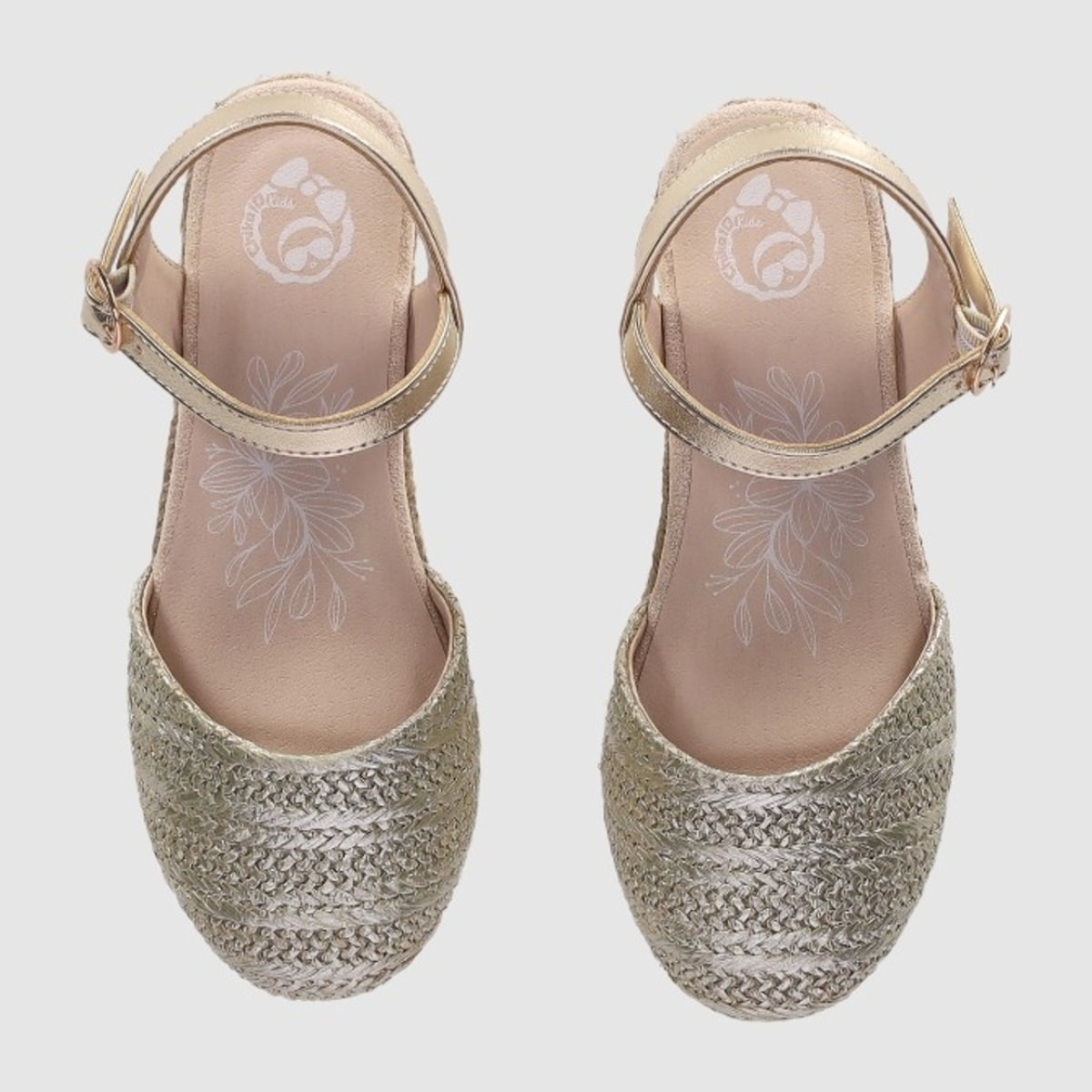 Sandalias de Piel Sintética - Platino - Tacón: 4 cm