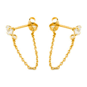 Pendientes Essential acabado oro amarillo 18k
