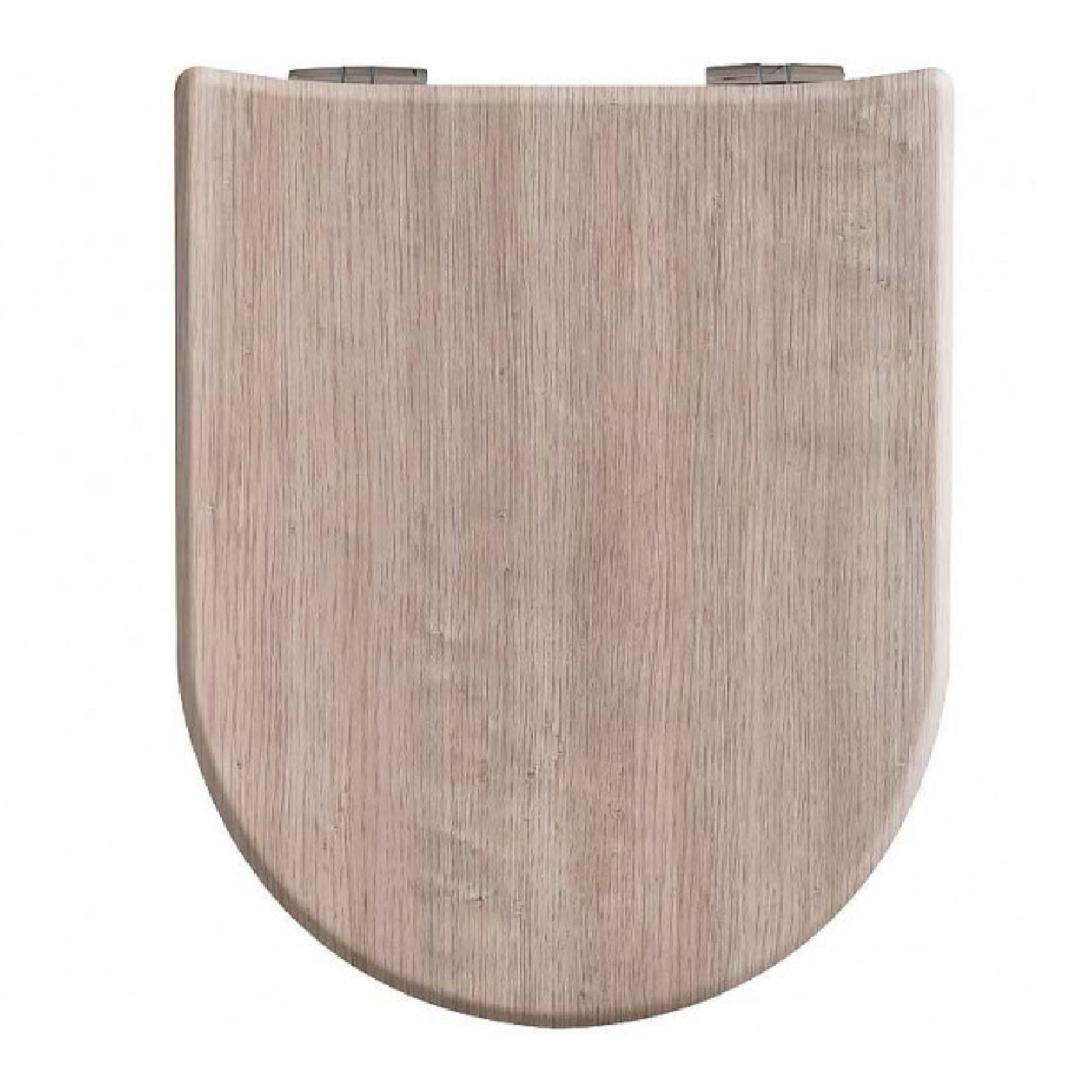 Abattant easy clip avec descente assistée  -  - Effet bois - Beige