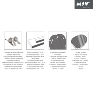 Abattant wc MDF SORENZA - Charnières Inox MSV