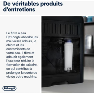 Filtre DELONGHI DLSC002, Cartouche Filtrante Anti-Calcaire pour Machines à Café