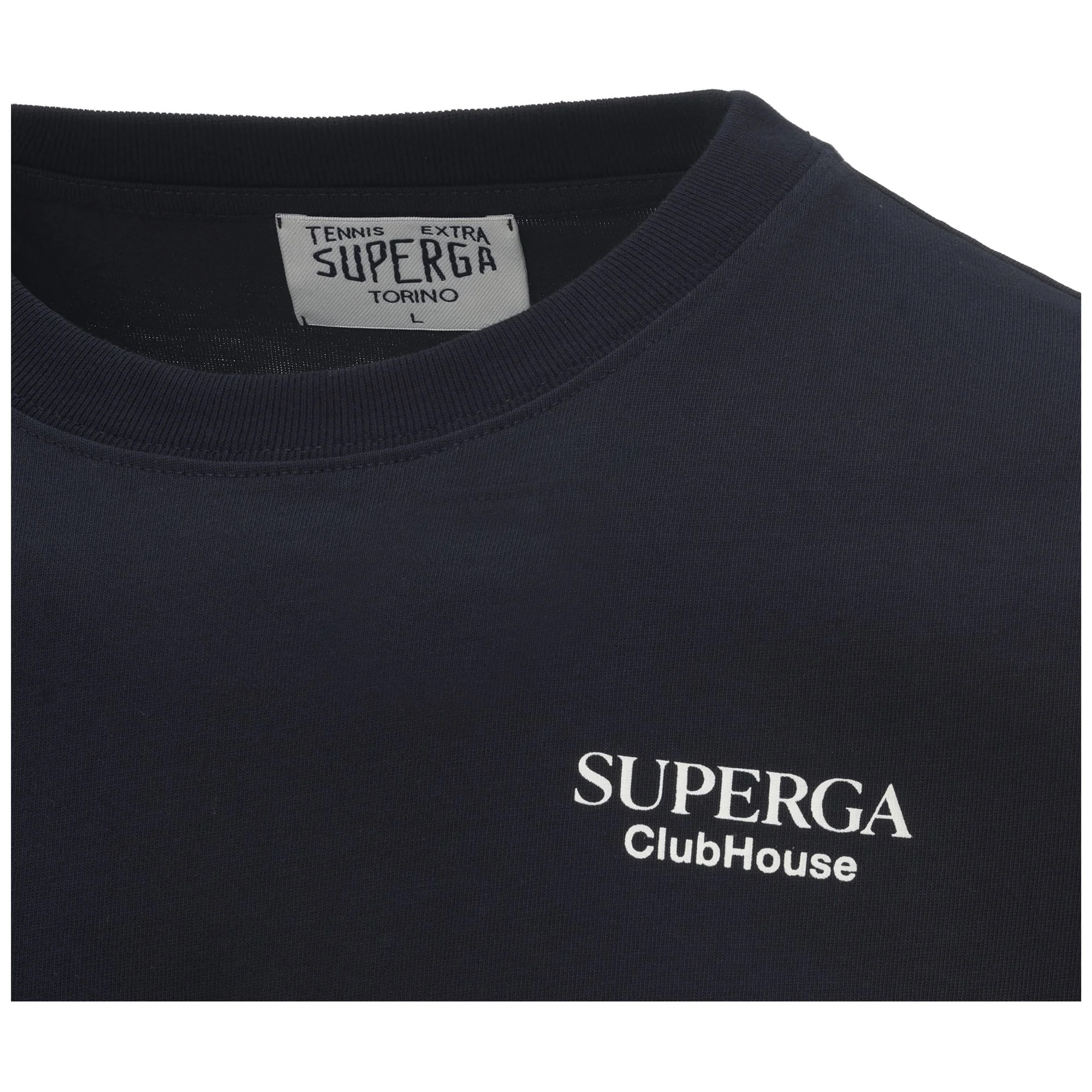 T-Shirts & Top Superga Uomo Donna Blu T-Shirt Superga Clubhouse