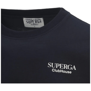 T-Shirts & Top Superga Uomo Donna Blu T-Shirt Superga Clubhouse