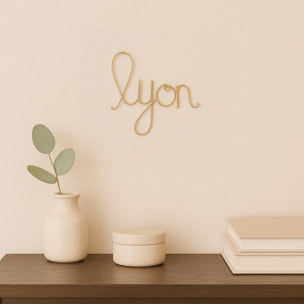 Mot fil de laiton 'LYON' - Doré Vieilli