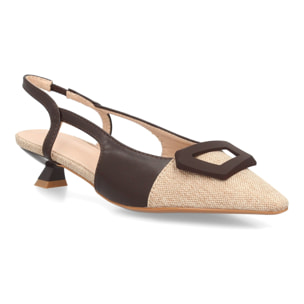 Zapato destalonado elegante tacón bajo