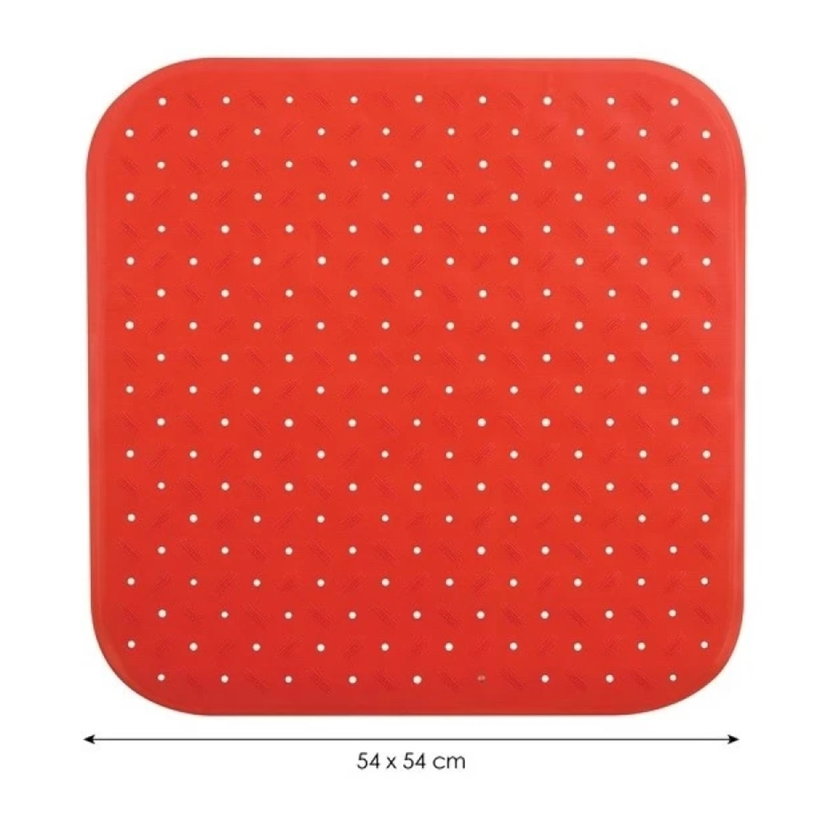 Tapis Fond de douche antidérapant Caoutchouc CLASS 54x54cm Rouge MSV
